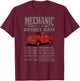Funny Auto Mechanic Hourly Rate Gift Labor Rates T-Shirt - T-Shirt | Maroon