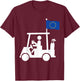Patriotic Golf Wear EU Golf Cart European Flag T-Shirt - T-Shirt | Maroon