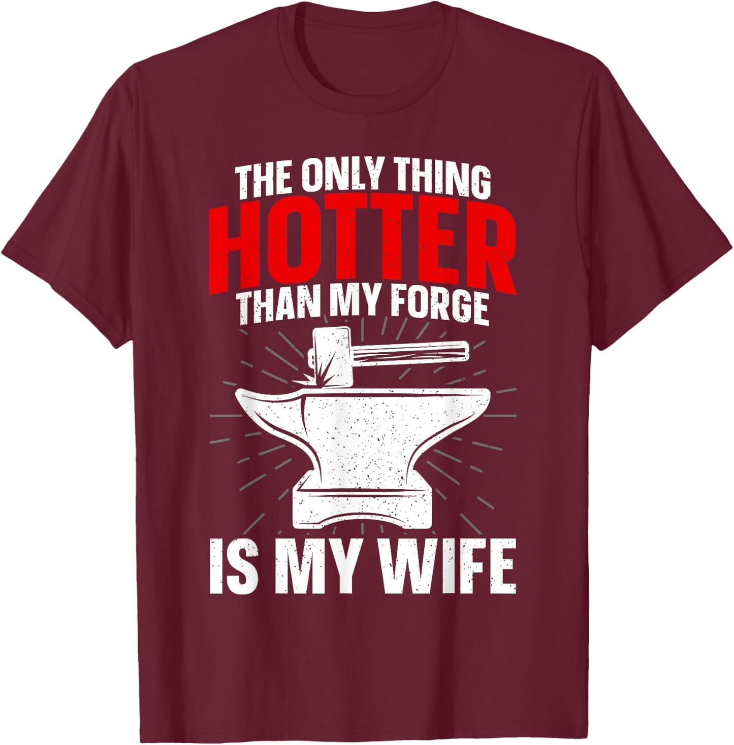 Funny Blacksmith Art Boys Blacksmithing Tool Forging T-Shirt - T-Shirt | Maroon