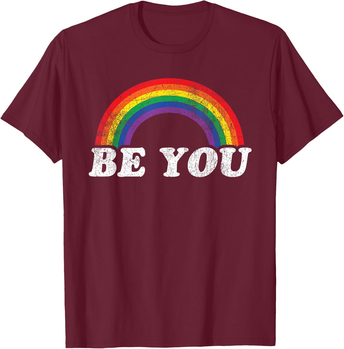 Gay Pride Rainbow Gift T-Shirt - T-Shirt | Maroon