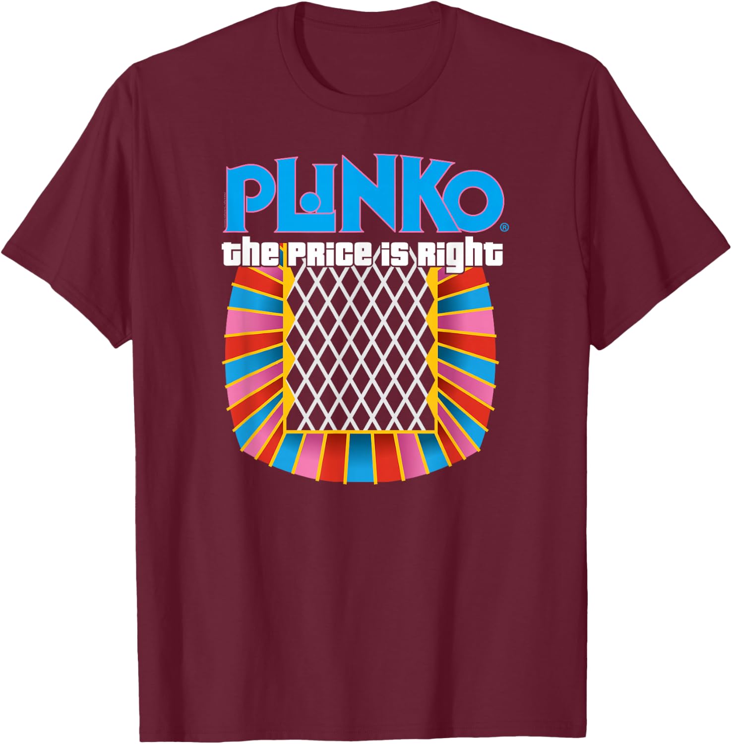 Price is Right -Adults Black Plinko , Small T-Shirt - T-Shirt | Maroon