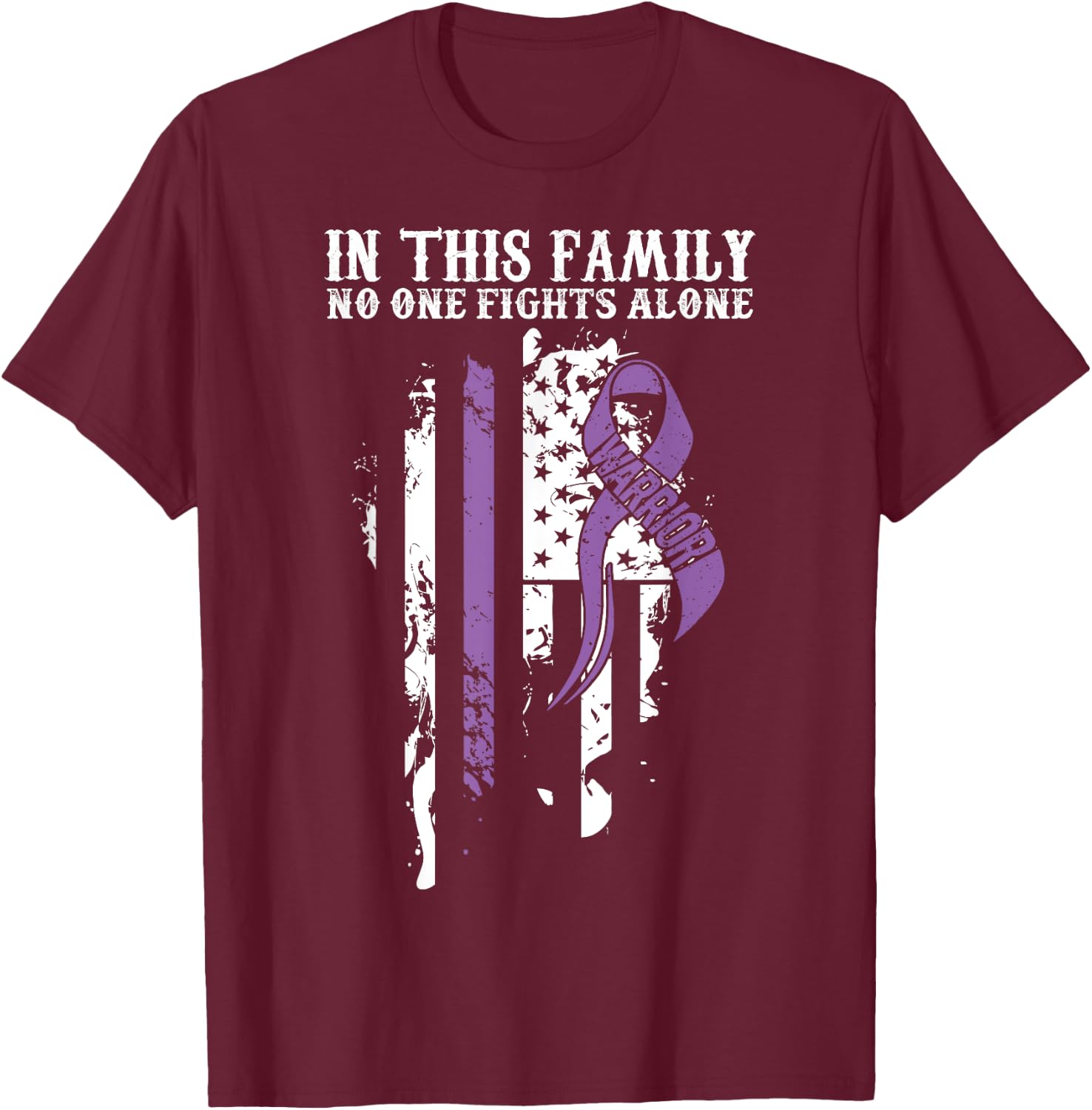 Leiomyosarcoma Cancer Awareness Ribbon T Shirts T-Shirt - T-Shirt | Maroon