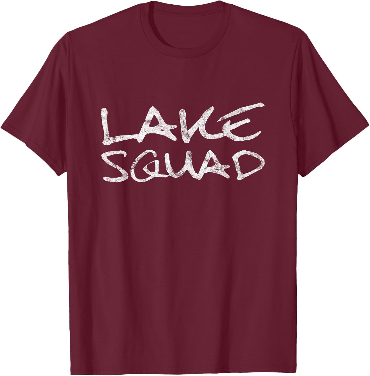 Lake Squad Shirt | Lake Bum Shirt | Camping Boating Gift T-Shirt - T-Shirt | Maroon