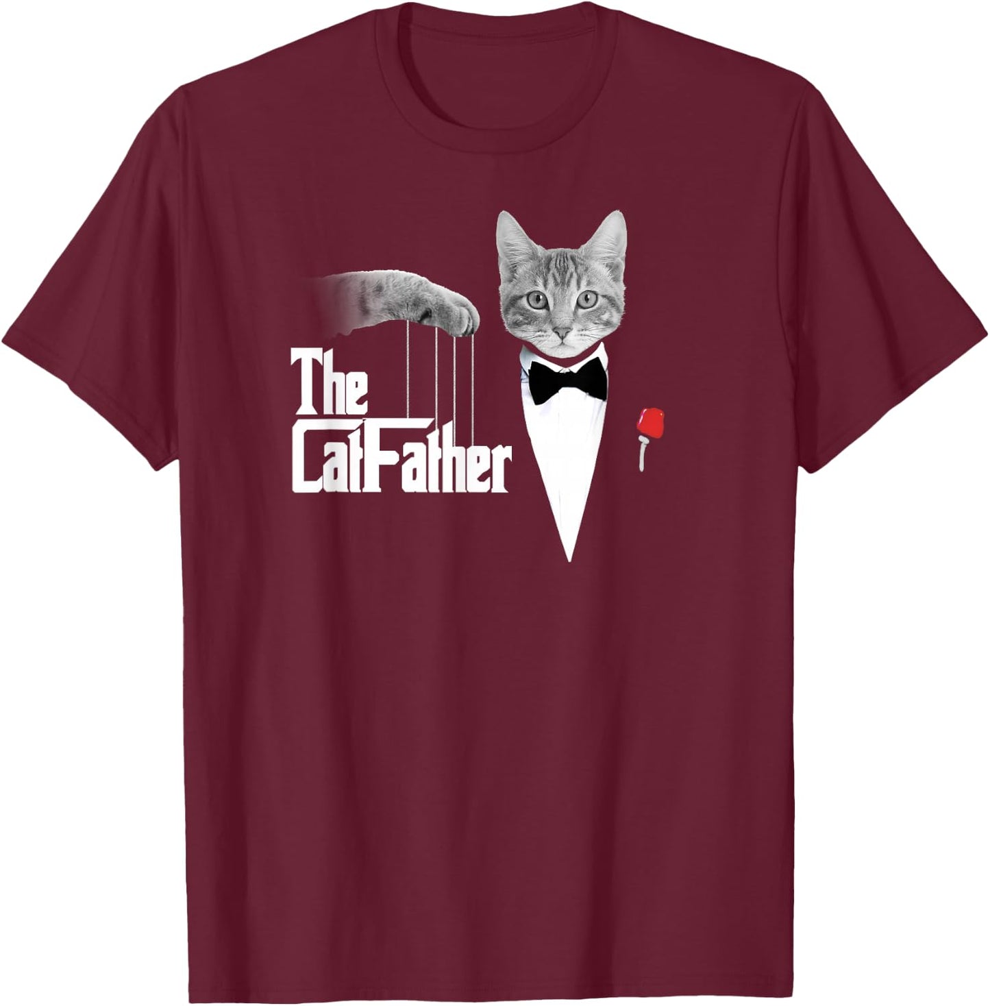 The CatFather Funny Parody T-Shirt - T-Shirt | Maroon