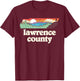 Lawrence County Tennessee Outdoors Retro Nature Graphic T-Shirt - T-Shirt | Maroon