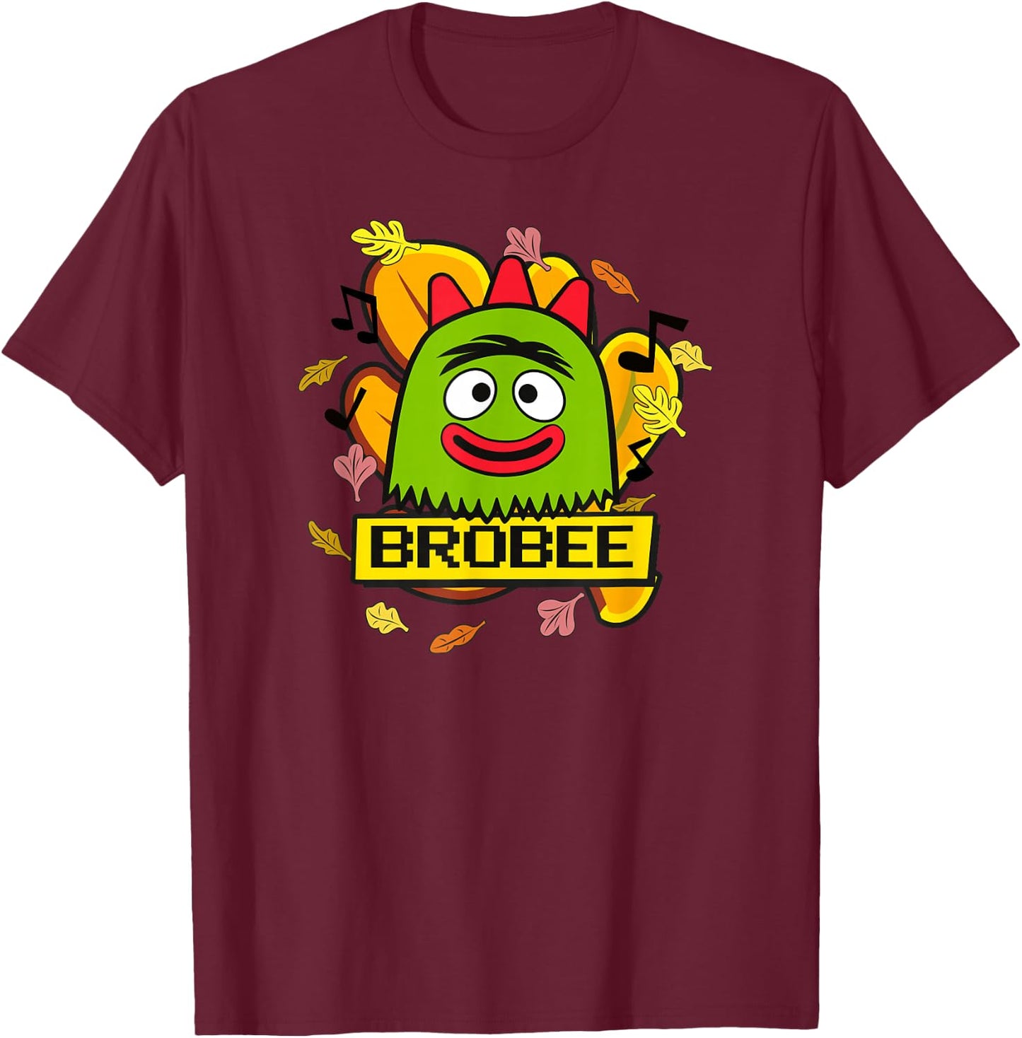 Yo Gabba Gabba - Classic Brobee 02 T-Shirt - T-Shirt | Maroon