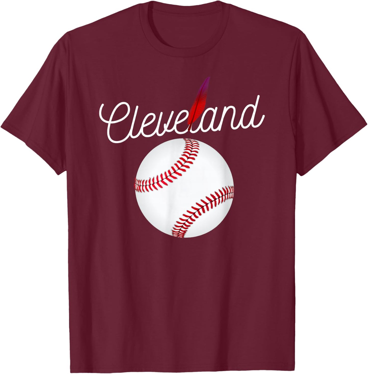 Cleveland Hometown Indian Tribe for Baseball Fans T-Shirt - T-Shirt | Maroon