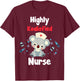 Funny Koala Shirt - Highly Koalafied Nurse T-Shirt - T-Shirt | Maroon