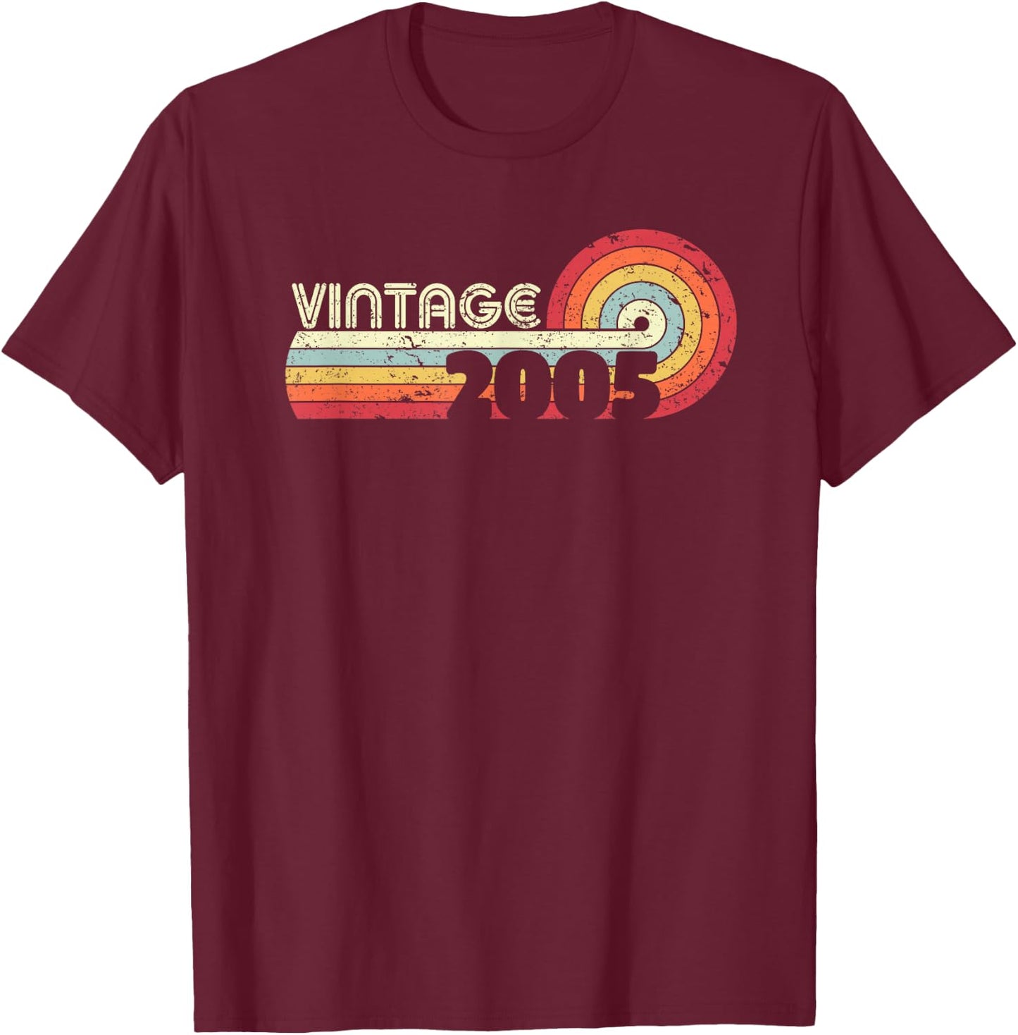 2005 Vintage Shirt, Birthday Gift . Retro Style T-Shirt - T-Shirt | Maroon