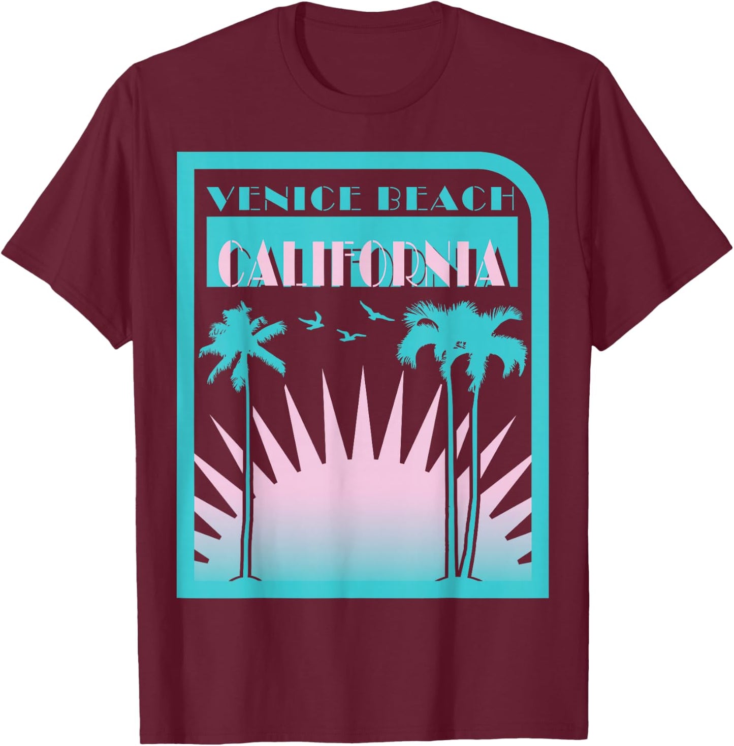Venice Beach Muscle T shirts Women T-Shirt - T-Shirt | Maroon