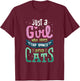Tap Dance And Cats, Cat Lady T Shirt, Tap Dancer Gifts T-Shirt - T-Shirt | Maroon