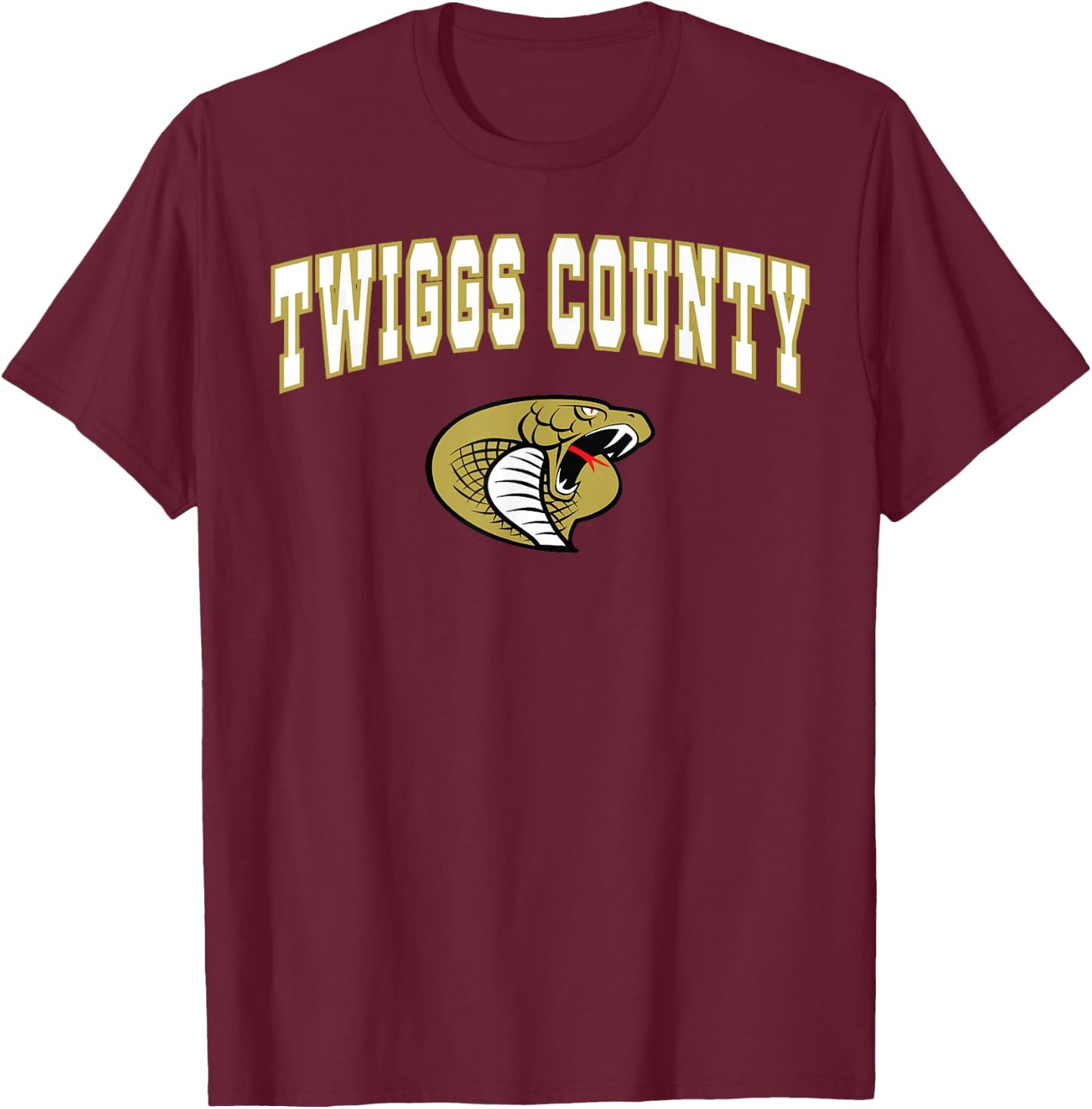 Twiggs County High School Cobras C2 T-Shirt - T-Shirt | Maroon