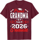 Proud Grandma of a Class of 2026 Graduate Senior Graduation T-Shirt - T-Shirt | Maroon