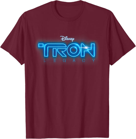 Disney TRON: Legacy Official 2010 Movie Logo T-Shirt - T-Shirt | Maroon