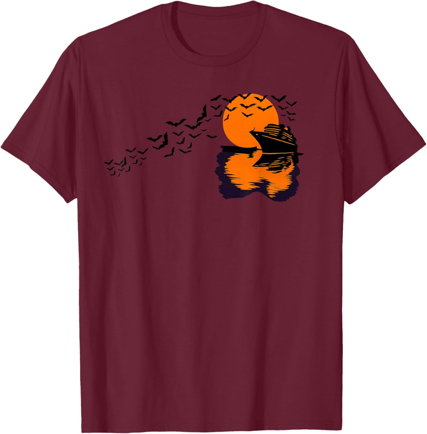 Halloween On The High Seas Cruise T-Shirt - T-Shirt | Maroon