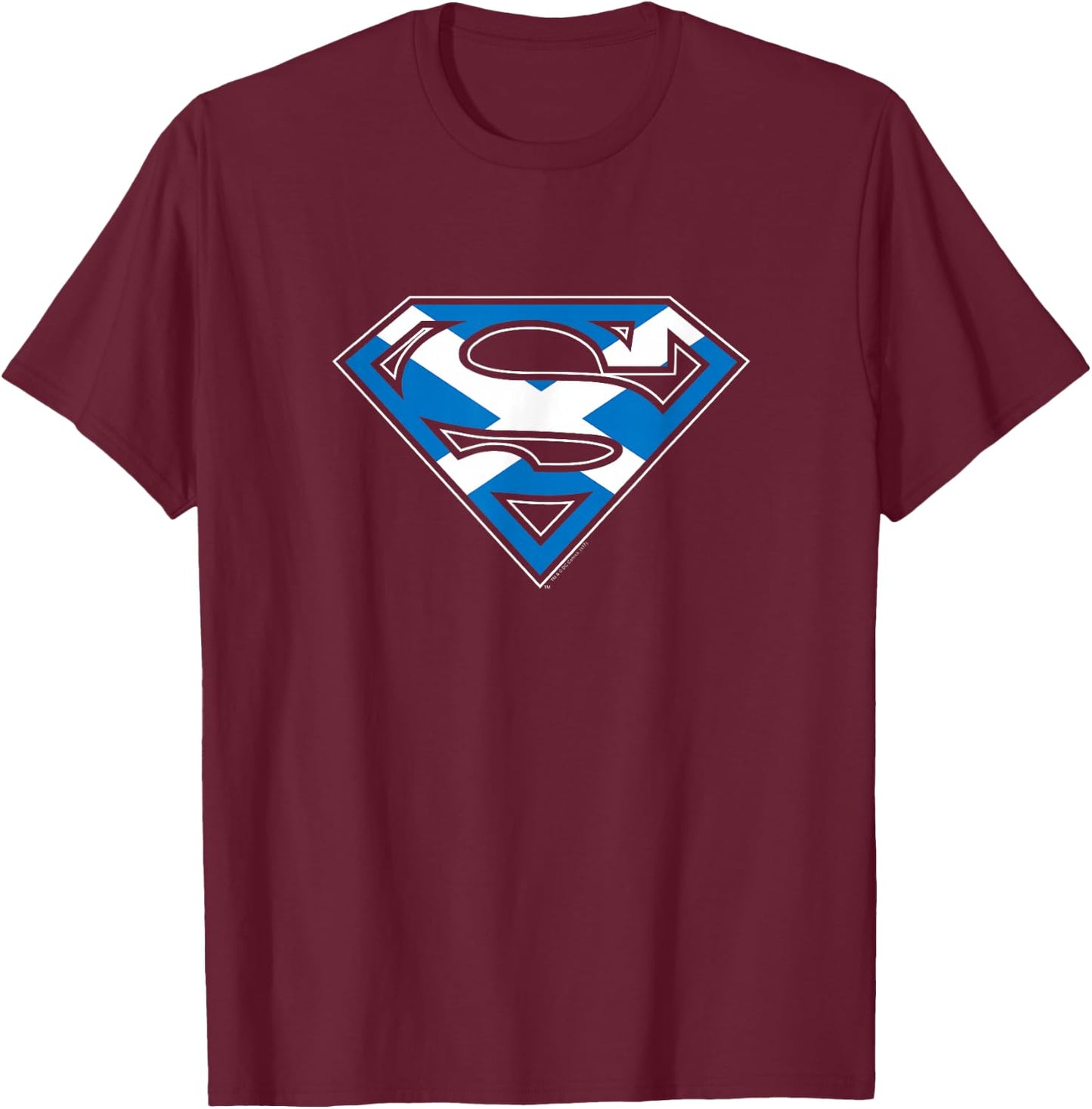 Superman Scottish Shield T-Shirt - T-Shirt | Maroon