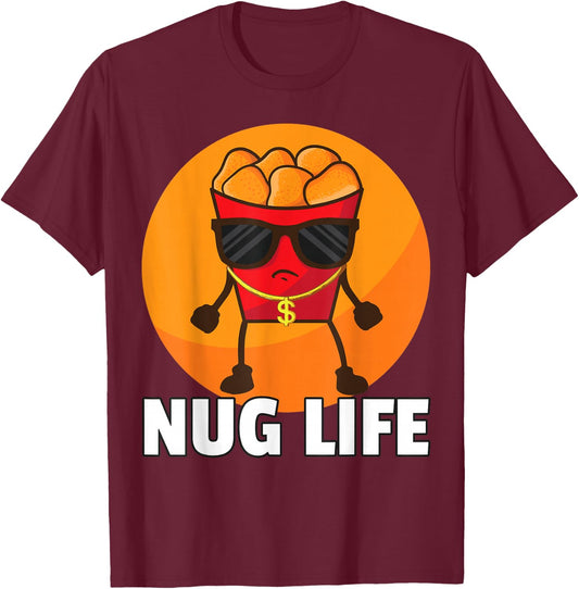 Chicken Nugget Nug Life Tenders Gangster Lovers T-Shirt - T-Shirt | Maroon