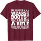 Army Brother T Shirt My Sister Wears Boots T-Shirt - T-Shirt | Maroon