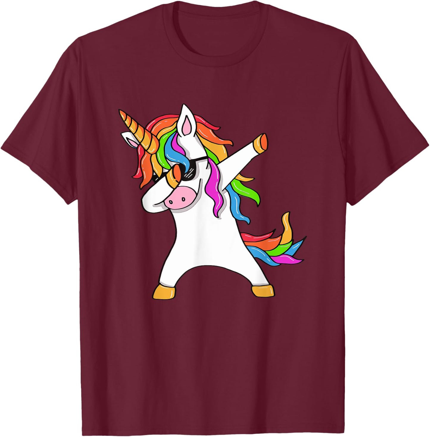 Dabbing Unicorn - Unicorn Dab - Unicorn Gift T-Shirt - T-Shirt | Maroon