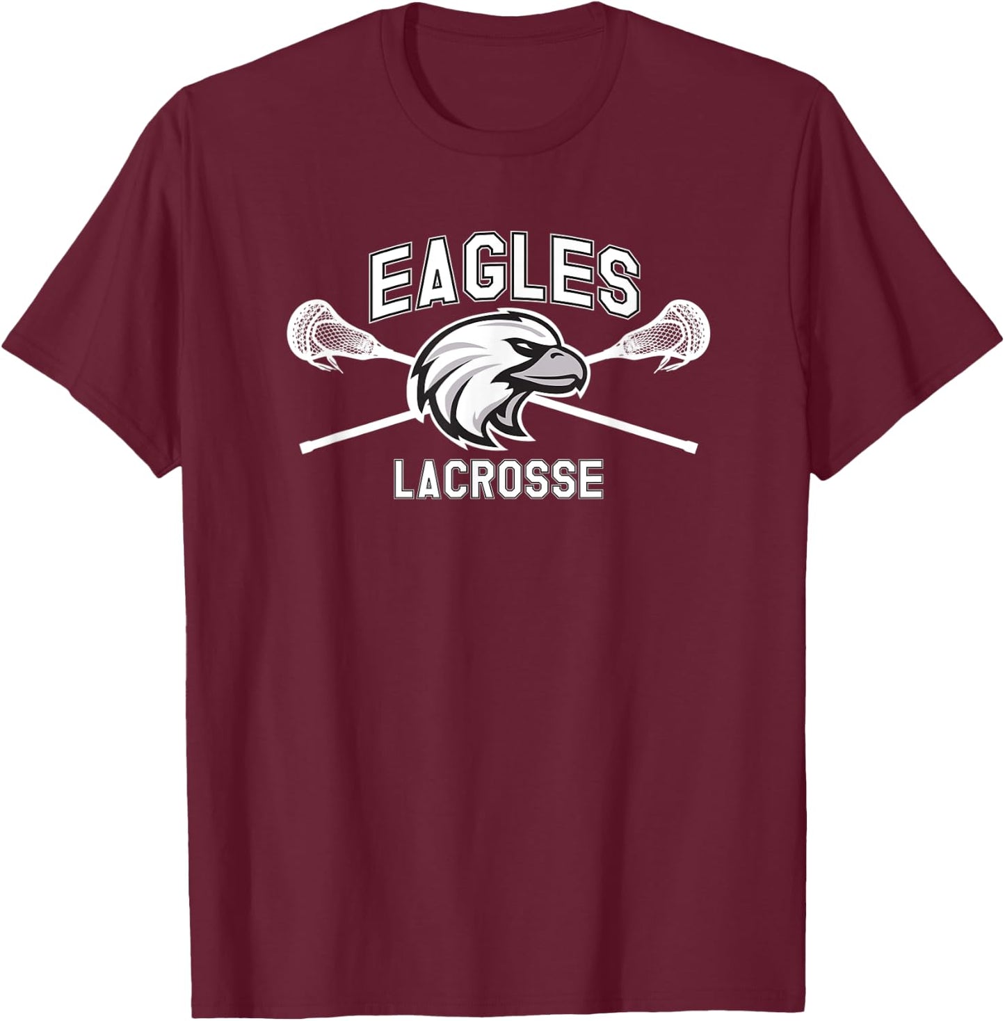 Franklin County Lacrosse Club Eagle Design T-Shirt - T-Shirt | Maroon