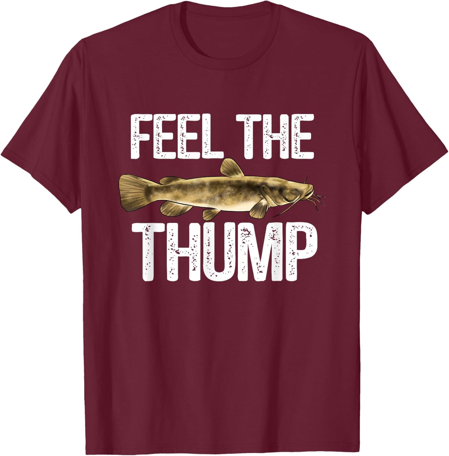 Flathead Catfish Fishing Shirt Freshwater Fish Gift T-Shirt - T-Shirt | Maroon