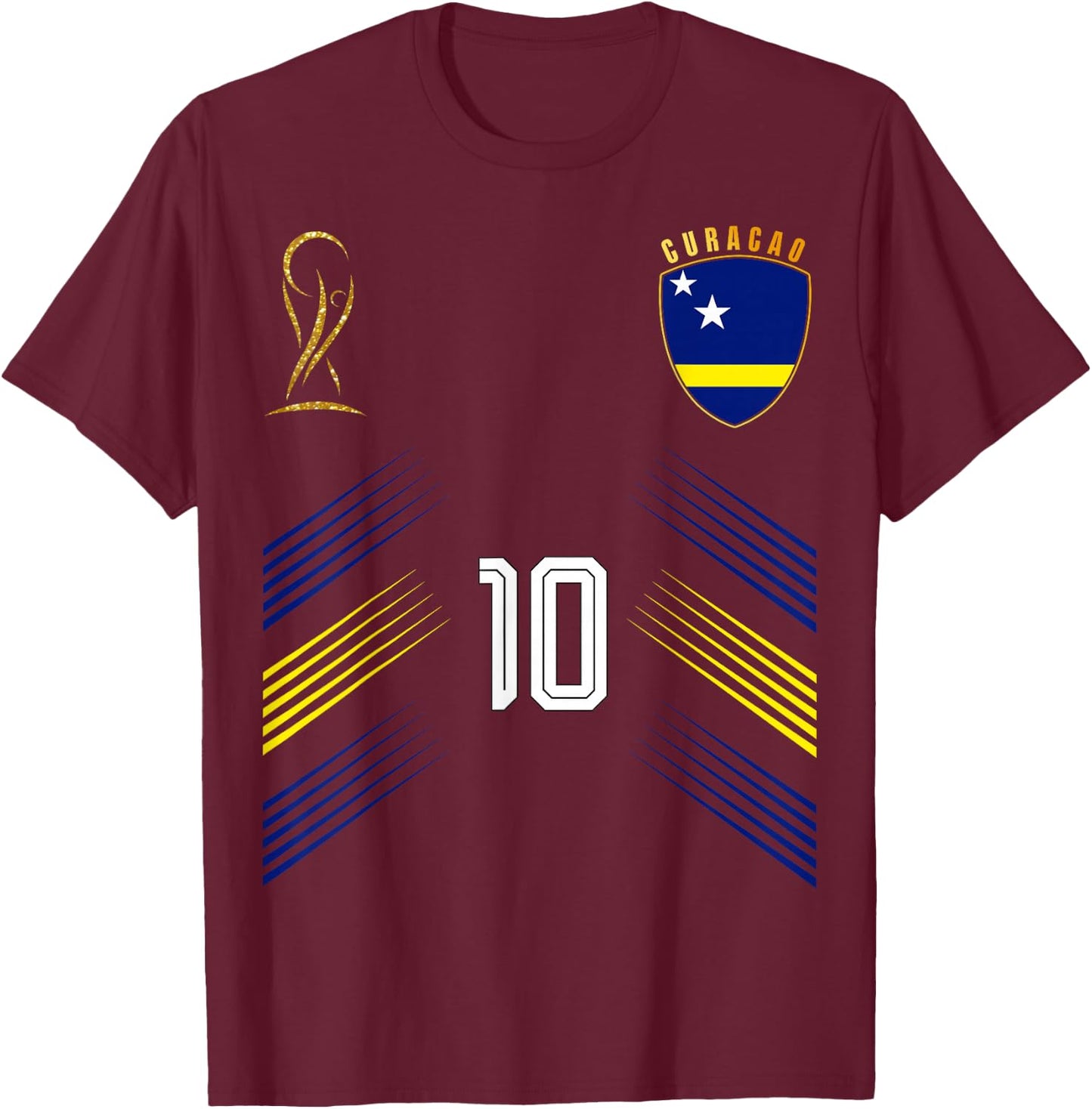 Curacao Flag Curacaon Pride Lovers Retro T-Shirt - T-Shirt | Maroon