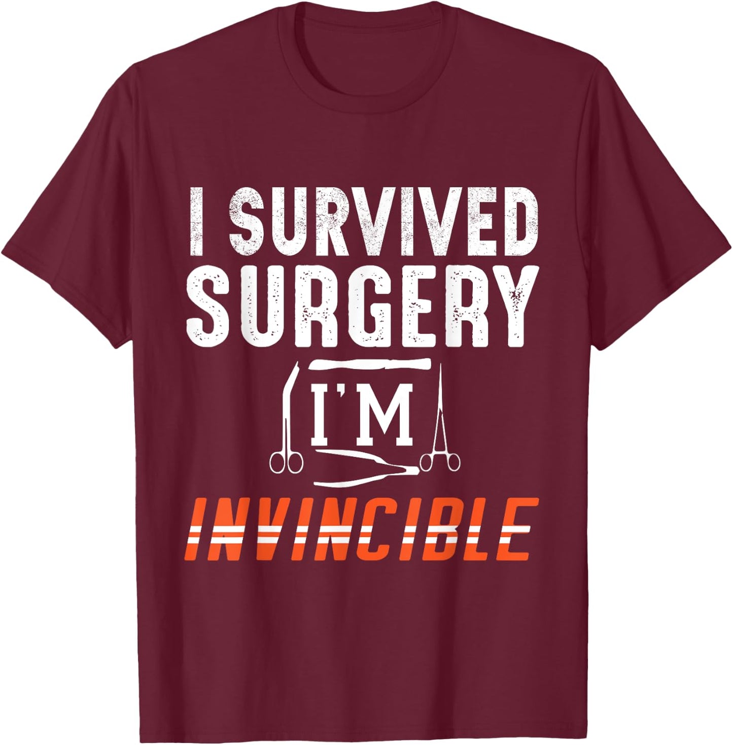 Funny Surgery Shirt Post Recovery Get Well Soon Basket T-Shirt - T-Shirt | Maroon