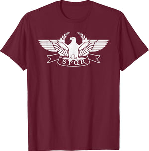 Roman Eagle SPQR Shirt - Roman Historical T-Shirt - T-Shirt | Maroon