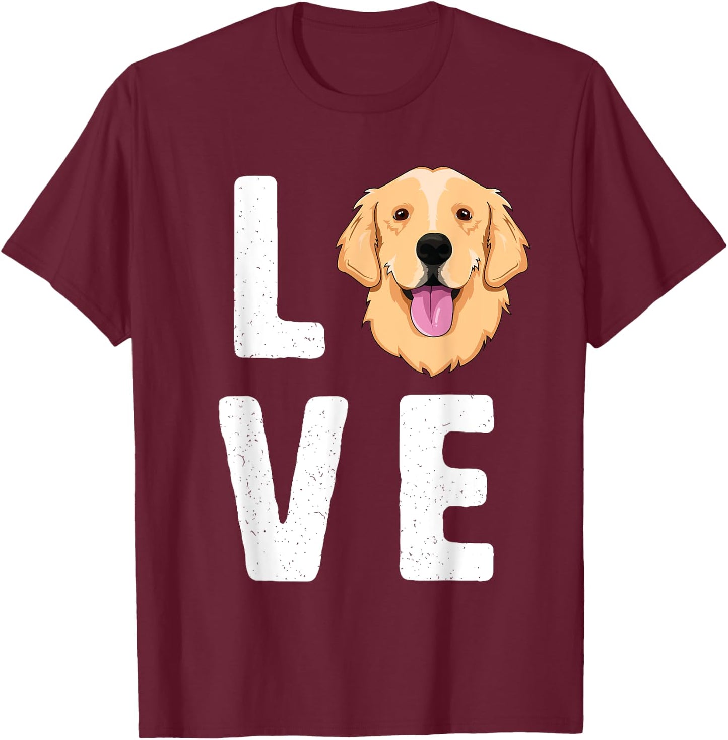 LOVE Golden Retrievers SHIRT KIds Dog Pet Gift T-Shirt - T-Shirt | Maroon