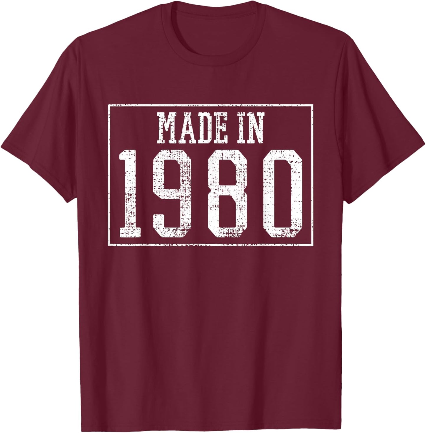 Birthday1980 Party Celebrant Vintage T-Shirt - T-Shirt | Maroon