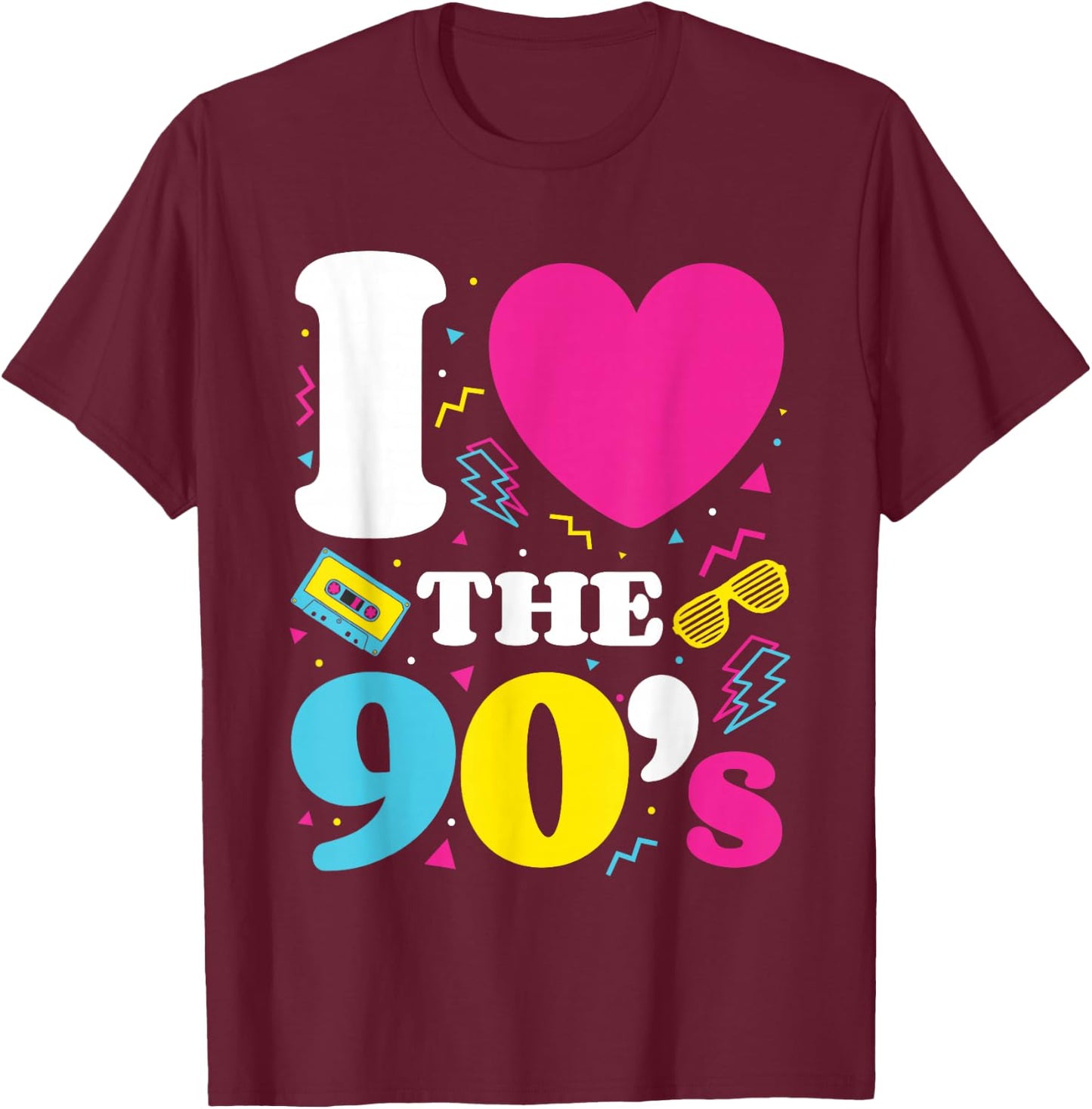 90's, 1990's, Nineties, Costume themed For Nostalgia Party T-Shirt - T-Shirt | Maroon