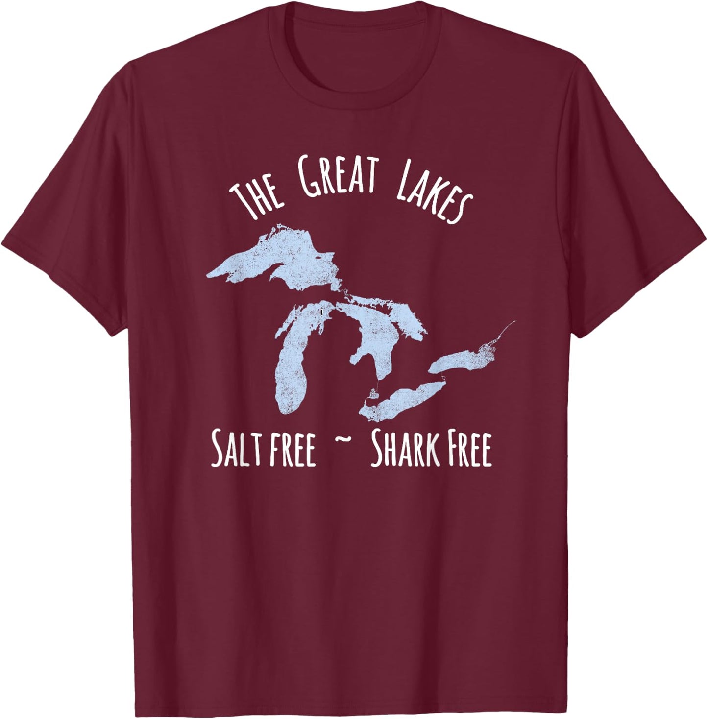 Salt Free Shark Free T-Shirt - T-Shirt | Maroon