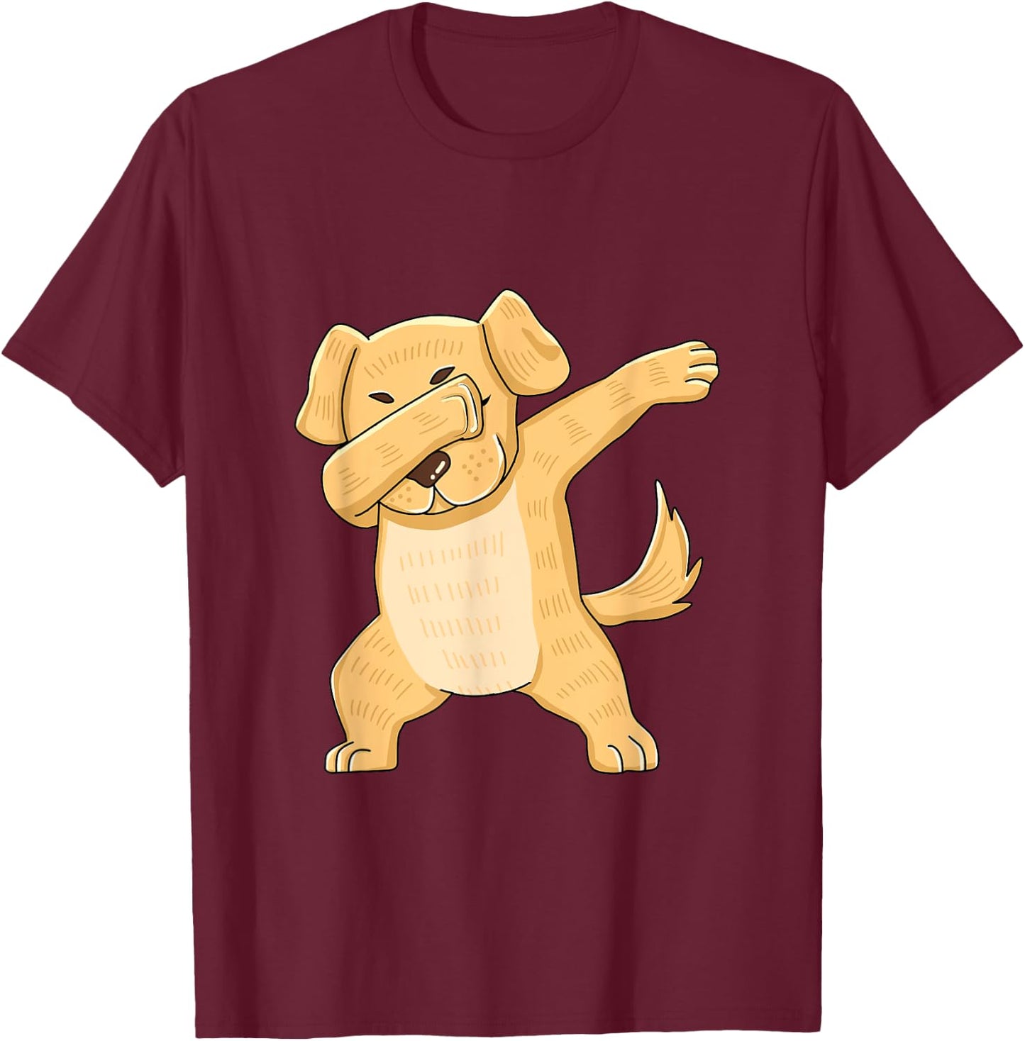 Dabbing Yellow Lab Clothes Dab Dance Labrador Retriever T-Shirt - T-Shirt | Maroon
