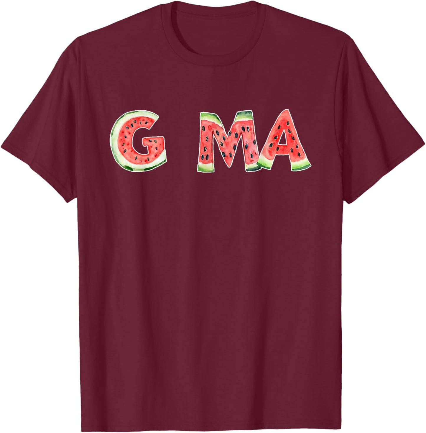 Summer Watermelon G-Ma Birthday Party T-Shirt - T-Shirt | Maroon