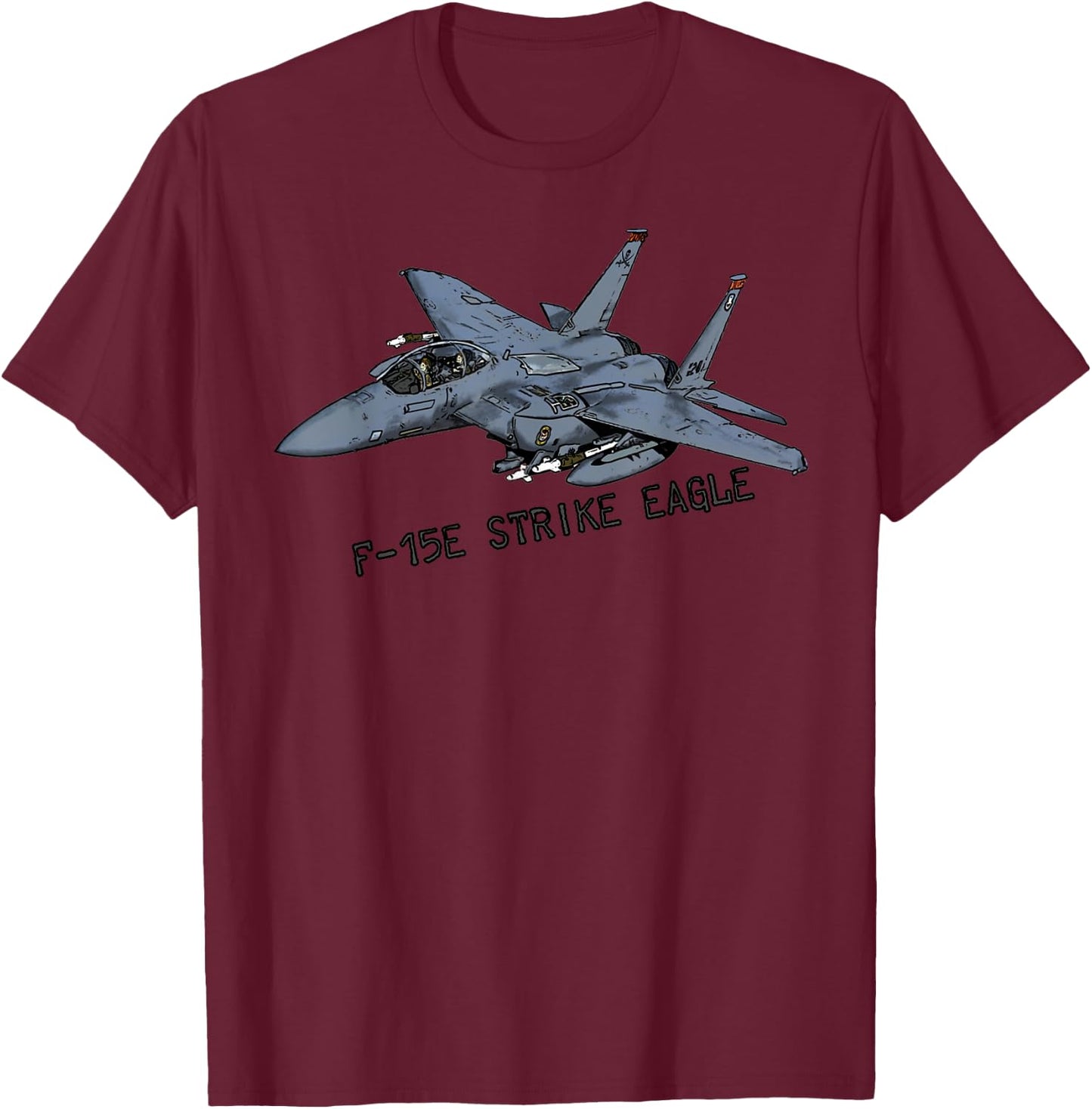 F-15E Strike Eagle T-Shirt - T-Shirt | Maroon