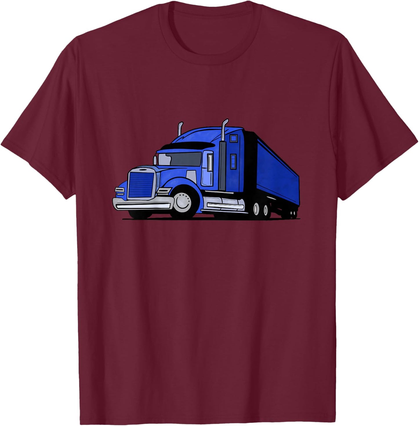 Semi Truck design Gift T-Shirt - T-Shirt | Maroon