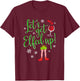 Let's Get Elfed Up Christmas Ladies Wine Drinking T-Shirt - T-Shirt | Maroon