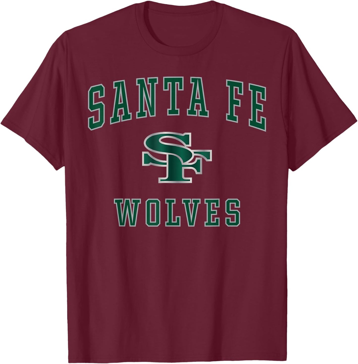 Santa Fe High School Wolves T-Shirt - T-Shirt | Maroon