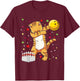 Dabbing Cat Bowling Shirts Funny Bowling Gift Cat Mom Girl T-Shirt - T-Shirt | Maroon