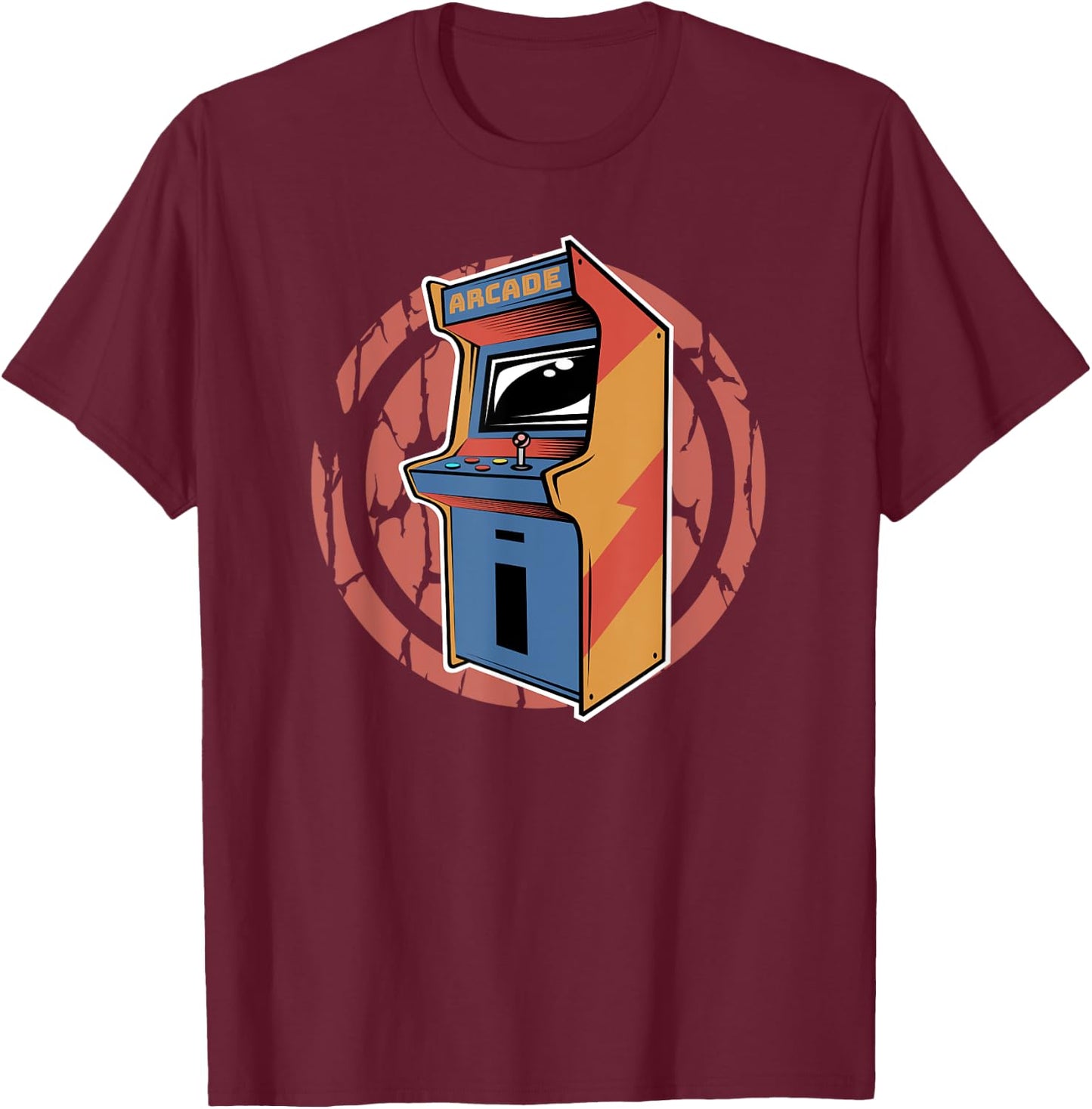 Arcade Video Game Machine | 80s Retro Gaming Shirt T-Shirt - T-Shirt | Maroon