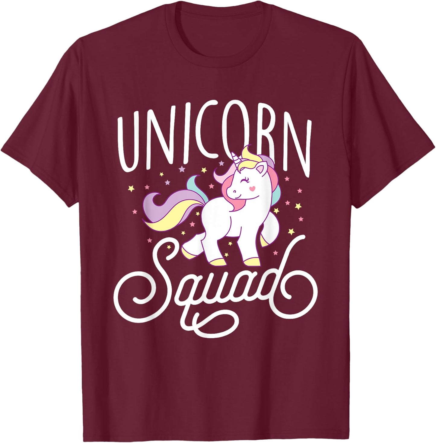 Unicorn Squad - Cute Unicorn Lovers Gift T-Shirt - T-Shirt | Maroon