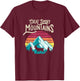 Retro Great Smoky Mountains National Park Elk T-Shirt - T-Shirt | Maroon