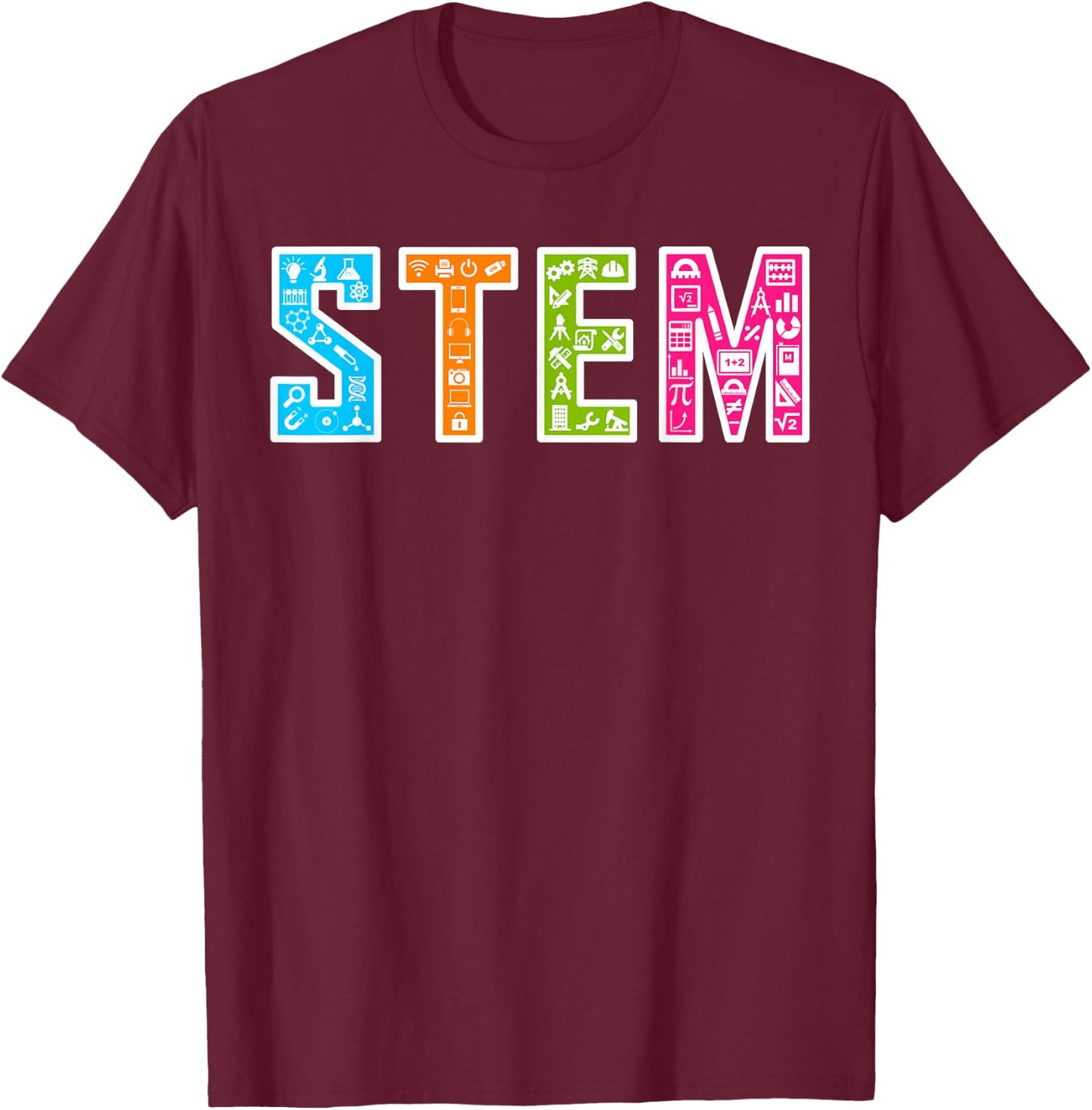 Kid's STEM Shirt and STEM Shirt T-Shirt - T-Shirt | Maroon