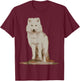White Wolf T shirt T-Shirt - T-Shirt | Maroon