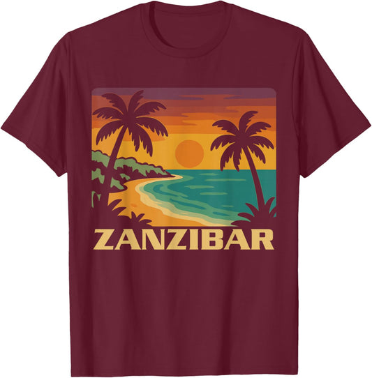 Zanzibar Tanzania, Zanzibar Beach, Zanzibar Travel, Zanzibar T-Shirt - T-Shirt | Maroon