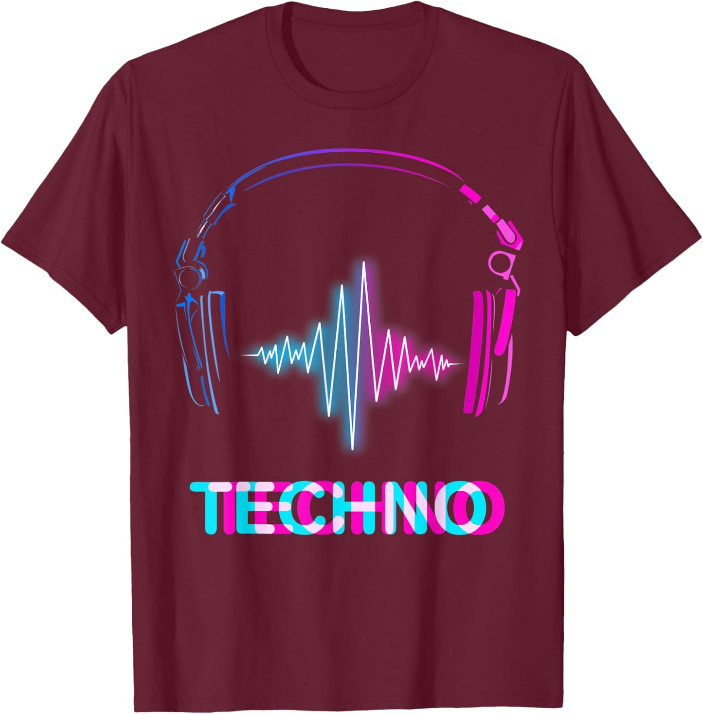 Techno maximum volume of music T-Shirt - T-Shirt | Maroon