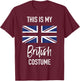 This is my British Costume - Funny Halloween T-Shirt - T-Shirt | Maroon