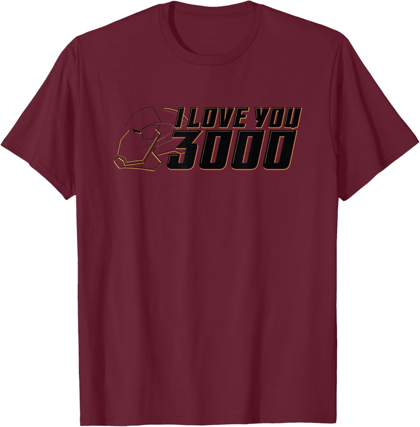 Marvel Avengers: Endgame "I Love You 3000" Helmet Highlight T-Shirt - T-Shirt | Maroon