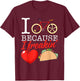I cycle because I freakin' love Tacos - Cycling Gift T-Shirt - T-Shirt | Maroon