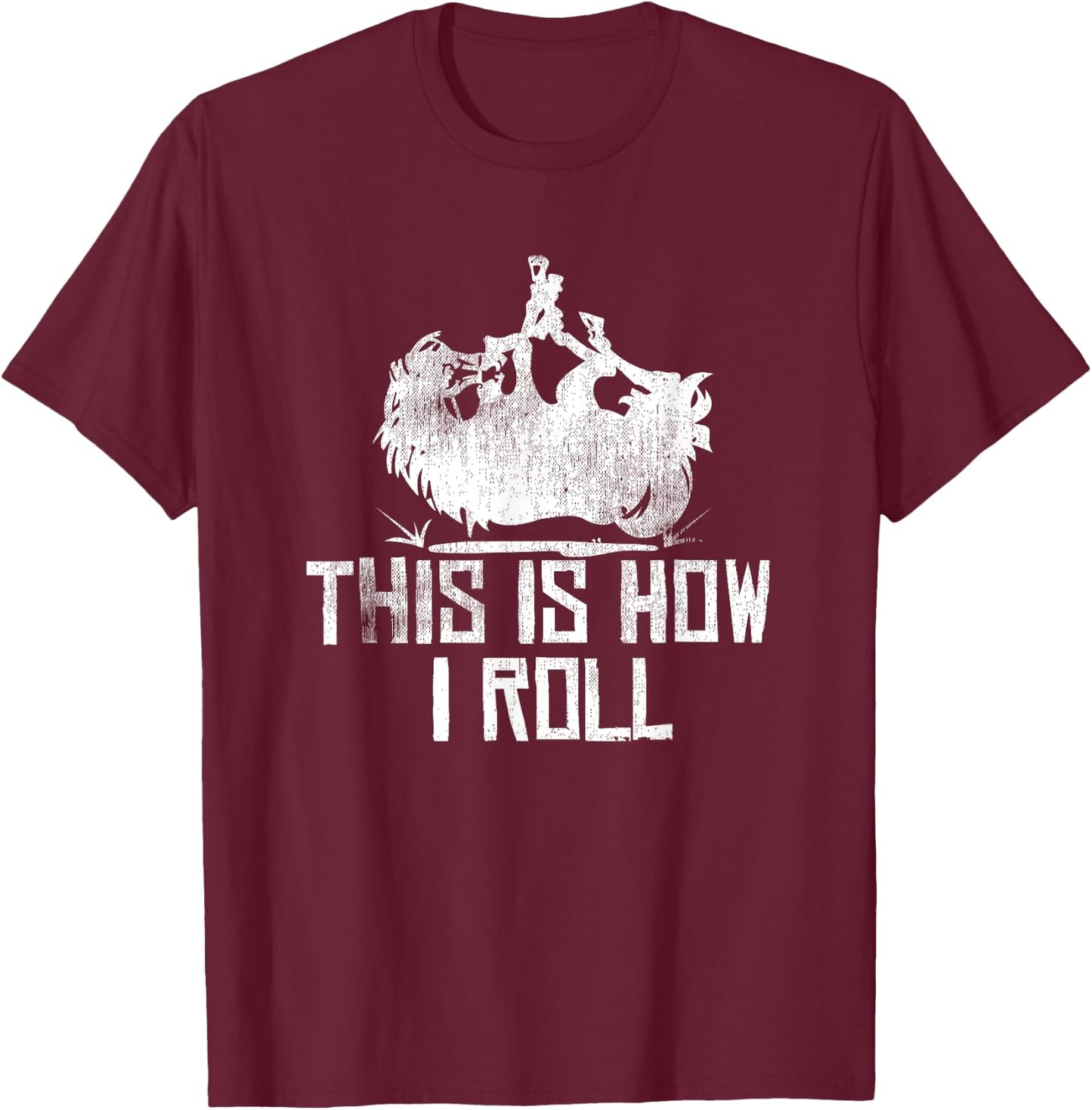 This Is How I Roll Horse Lover Horseback Riding Equestrian T-Shirt - T-Shirt | Maroon